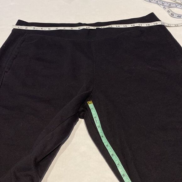 Black Tek gear pull on sweat crop pants size XXL - Picture 3 of 4